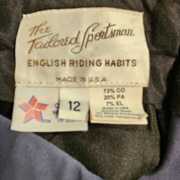 Kids 12 The Tailored Sportsman breeches riding pants dark gray blue pre-owned - Picture 3 of 4